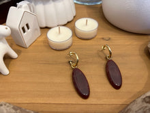 Charger l&#39;image dans la galerie, Boucles d’oreilles bordeaux
