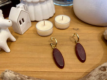 Charger l&#39;image dans la galerie, Boucles d’oreilles bordeaux
